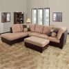 Beige and Brown Color Lint And PVC 3-Piece Couch Living Room Sofa Set A