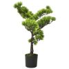 Artificial Pinus Bonsai with Pot 23.6" Green