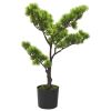 Artificial Pinus Bonsai with Pot 23.6" Green