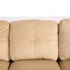 Beige and Brown Color Lint And PVC 3-Piece Couch Living Room Sofa Set A