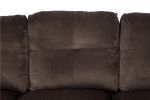 Brown Lint And PVC 3-Piece Couch Living Room Sofa Set A