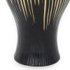 Black with Gold Design Ceramic Decorative Ginger Jar Vase