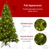 7.5-FT Artificial Christmas Tree with 1685 Tips,400LED, Unlit Hinged Spruce PVC/PE Xmas Tree for Indoor Outdoor, Green