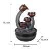 15.7inches Indoor Tabletop Water Fountain with LED Lights and Pump for Home and Office Decor