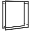 Firewood Rack Matt Black 31.5"x11"x33.9" Steel