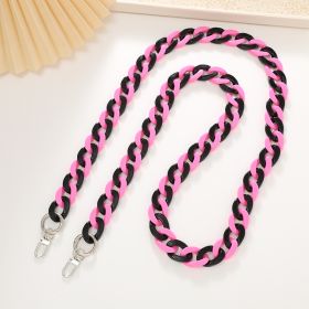 Color Acrylic Chain Mobile Phone Charm Handmade Bag (Option: Black Rose Red-21 × 29mm)