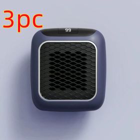 Mini Fan Heater Wall-mounted Dormitory Warm Artifact (Option: Blue-European Standard-3PCS)