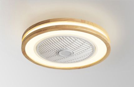 Rotating Air Guide Electric Hanging Fan Lamp (Option: Double circle old style-220V 2.4G infinity APP)