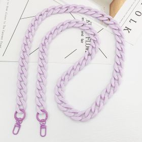 Color Acrylic Chain Mobile Phone Charm Handmade Bag (Option: Purple-21 × 29mm)