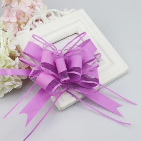 Wedding Car Door Handmade Flowers A Pack (Option: Snow Yarn Lilac Purple 10)