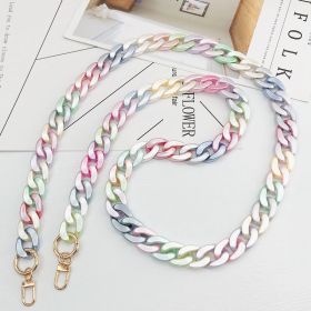 Color Acrylic Chain Mobile Phone Charm Handmade Bag (Option: Pearlescent Rainbow Color-21 × 29mm)