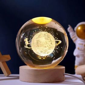 1pc Creative Crystal Ball Decoration; Desktop Night Light; Bedroom Night Light Valentine's Day Gifts Birthday Gifts (Items: 8cm Starry Sky Walk)