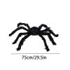 Halloween Giant Black Plush Spider Decoration Props, Outdoor Halloween Party Decor