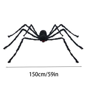 Halloween Giant Black Plush Spider Decoration Props, Outdoor Halloween Party Decor (size: 59.06 Inch)