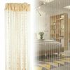 String Door Curtain Beads Room Dividers Beaded Fringe Window Panel Tassel Decor