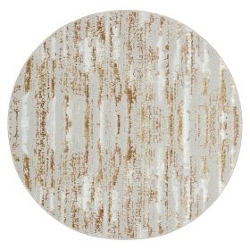 Milano Collection Shimmer Skin Woven Round Area Rug (Color: as Pic)