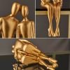 Abstract Golden Sculpture &amp; Figurines for Interior Resin Figure Statue Modern Home Decor Desk Accessories Nordic Room Decoration