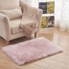 1pc, Wool Carpet Long Fur Carpet Indoor Living Room Floor Mat 23.62*35.43inch Acrylic 80% Polyester 20% Suede Fleece Bottom Long Fur Carpet