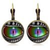 Y2K Vintage Dragon Eye Time Synthetic Gemstone Earrings Retro Creative Personality Temperament Alloy Material Exquisite Gift For Women Girls