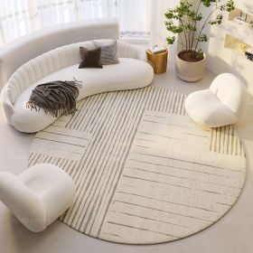 Silent Wind Absorbent Round Carpet Cream Wind Hanging Basket Dressing Table Bedroom Bedside Household Crystal (Option: Modern 13-60X60cm)