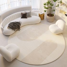 Silent Wind Absorbent Round Carpet Cream Wind Hanging Basket Dressing Table Bedroom Bedside Household Crystal (Option: Andrew 01-80x80cm)