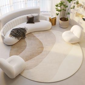 Silent Wind Absorbent Round Carpet Cream Wind Hanging Basket Dressing Table Bedroom Bedside Household Crystal (Option: Modern 12-180X180cm)